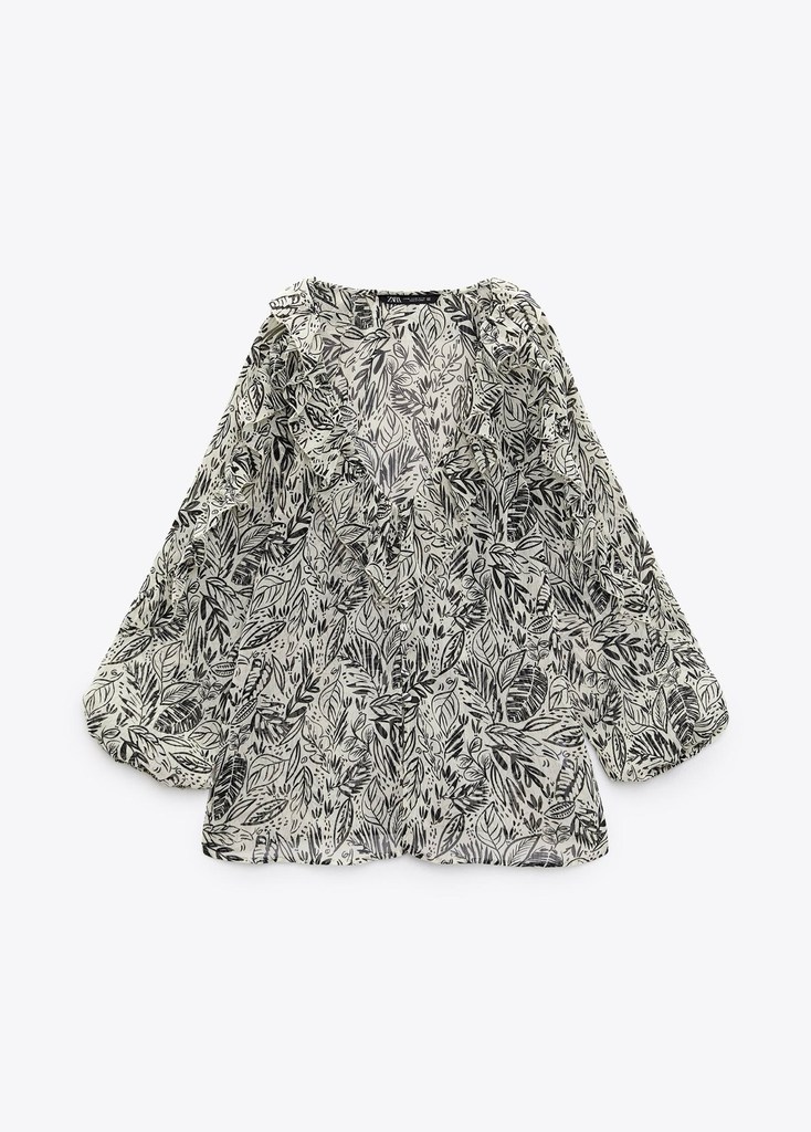 Blusa Estampada Volantes