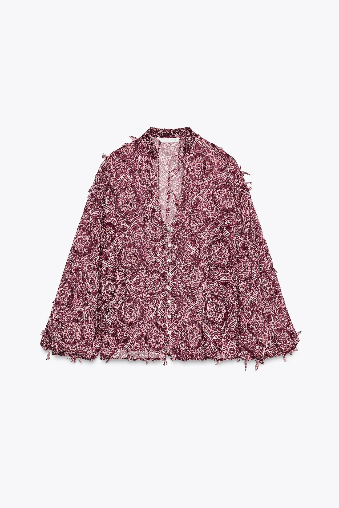 Camisa Estampada Flecos