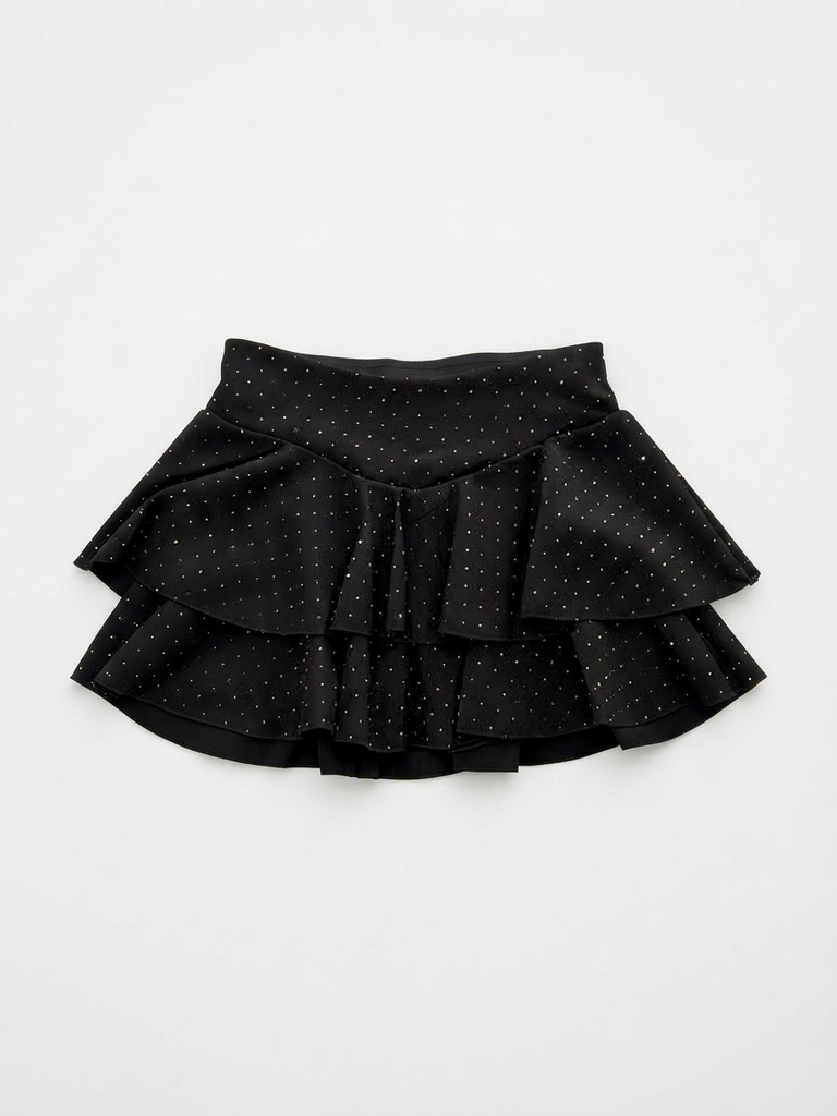 Rhinestone Tiered Skort