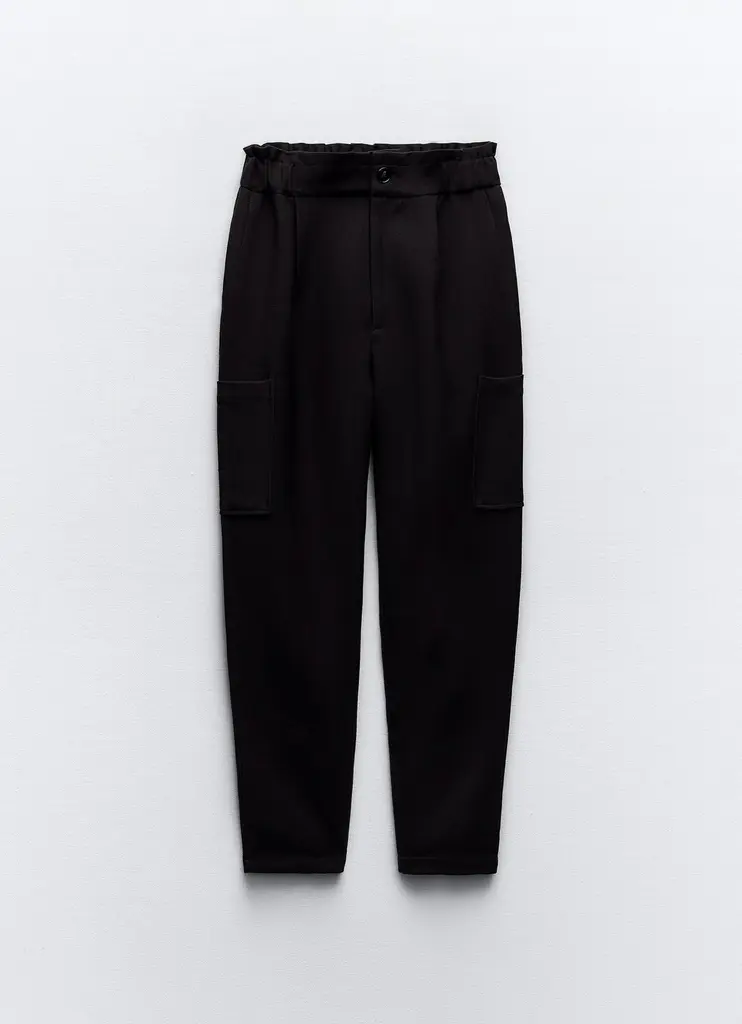 Pantalon baggy cargo (Negro)