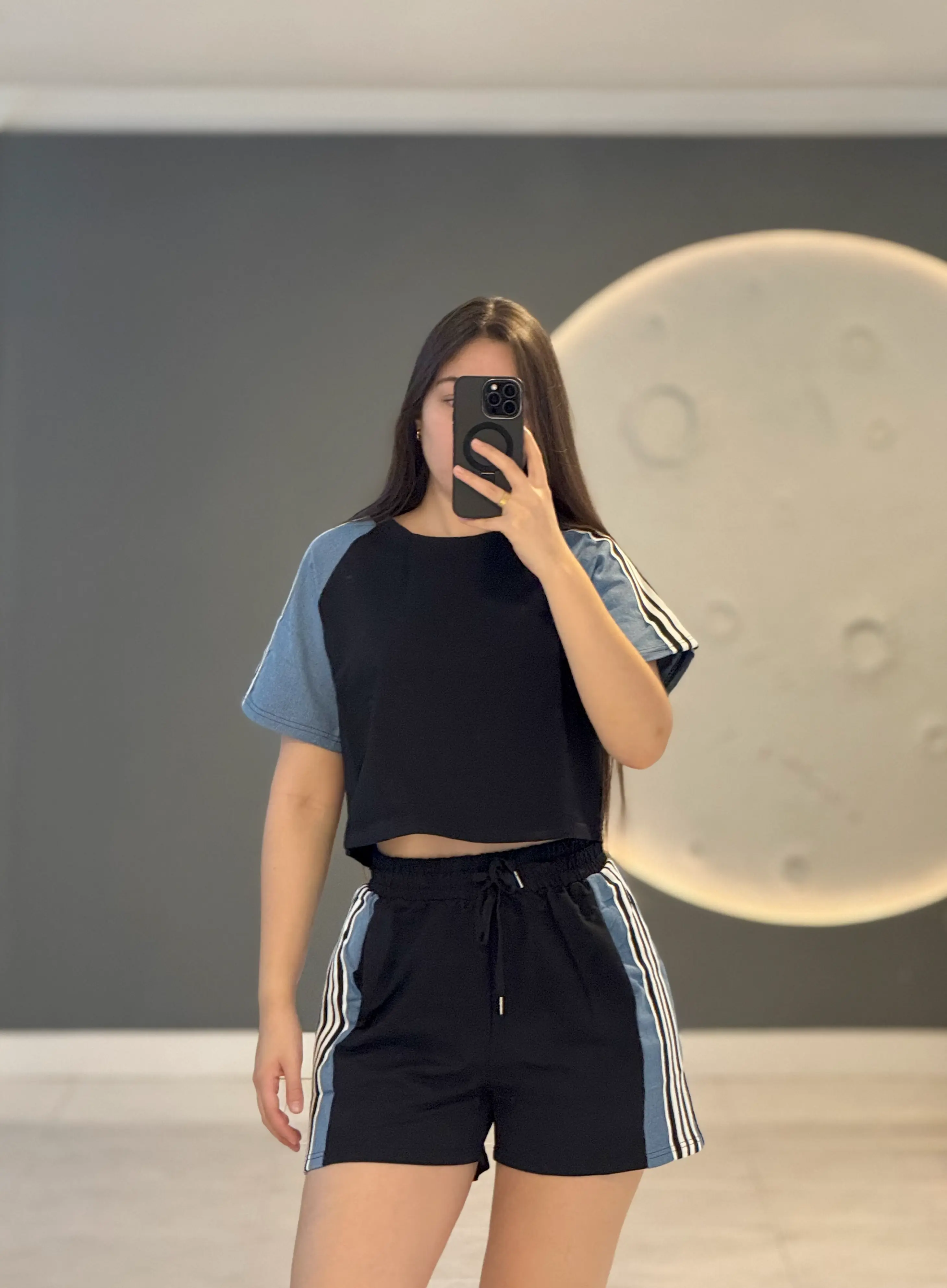 Set Short Deportivo (Negro, S/M)