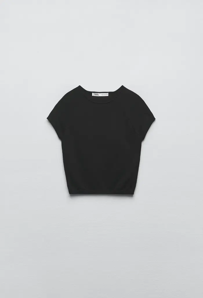Top Punto Manga Corta (Negro)