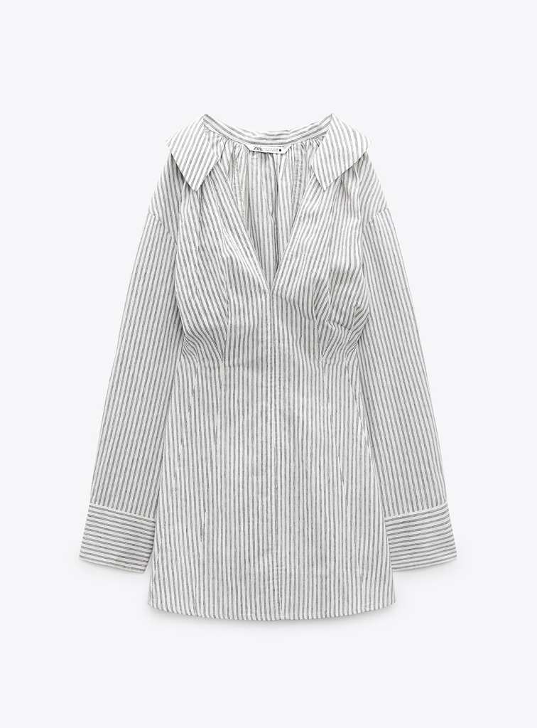 Vestido Corto con Rayas (S)