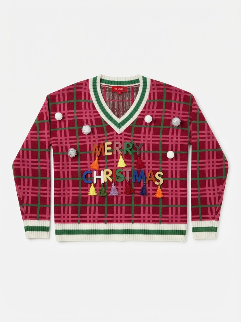 Merry Tartan Tassel Knit