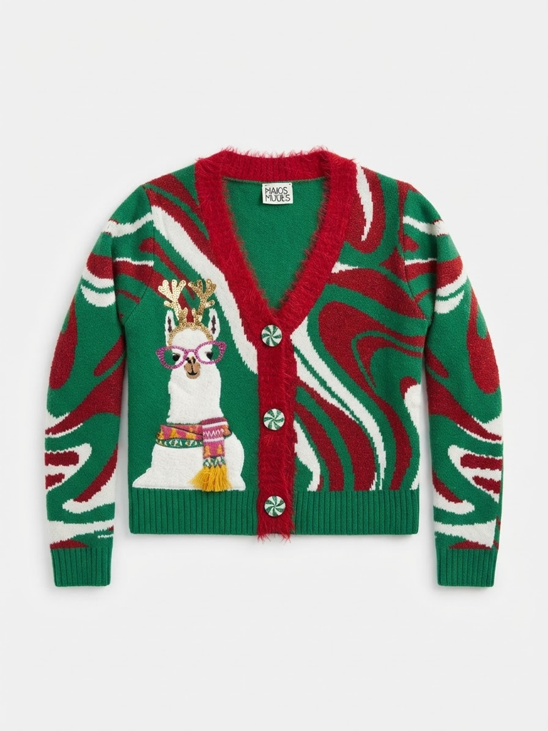 Alpaca Holiday Sequin Cardigan (XS)
