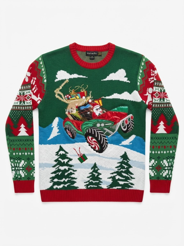 Monster Truck Holiday Knit