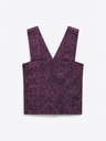 Textured V-Neck Crop Top