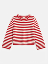 Red and White Striped Knit Sweater