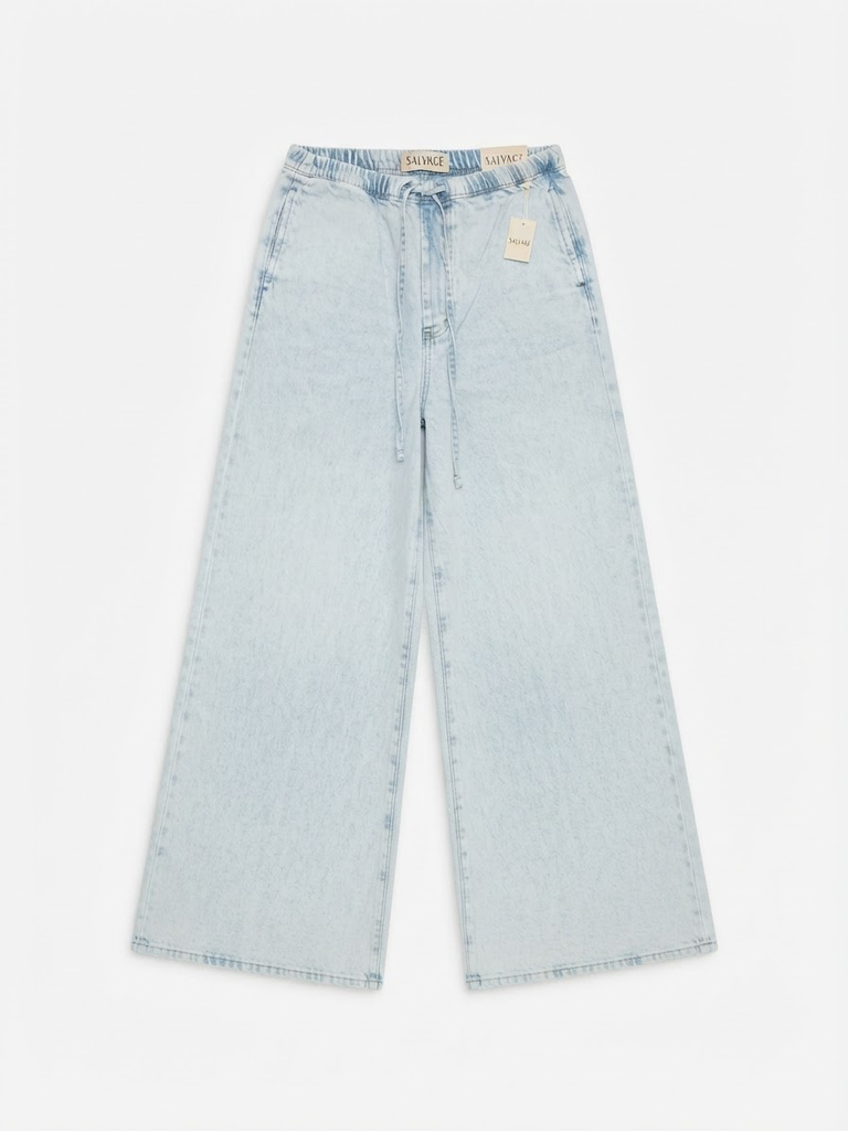 Salvaje Palazzo Drawstring Jeans (44)