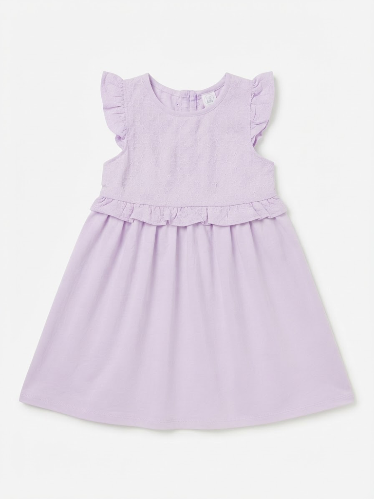 Lilac Ruffled Girl's Dress