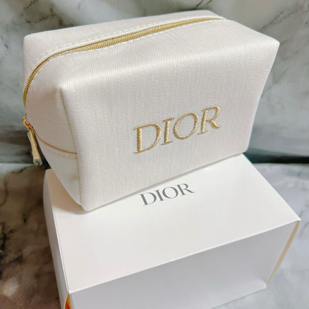 Dior Ivory Velvet Cosmetic Case