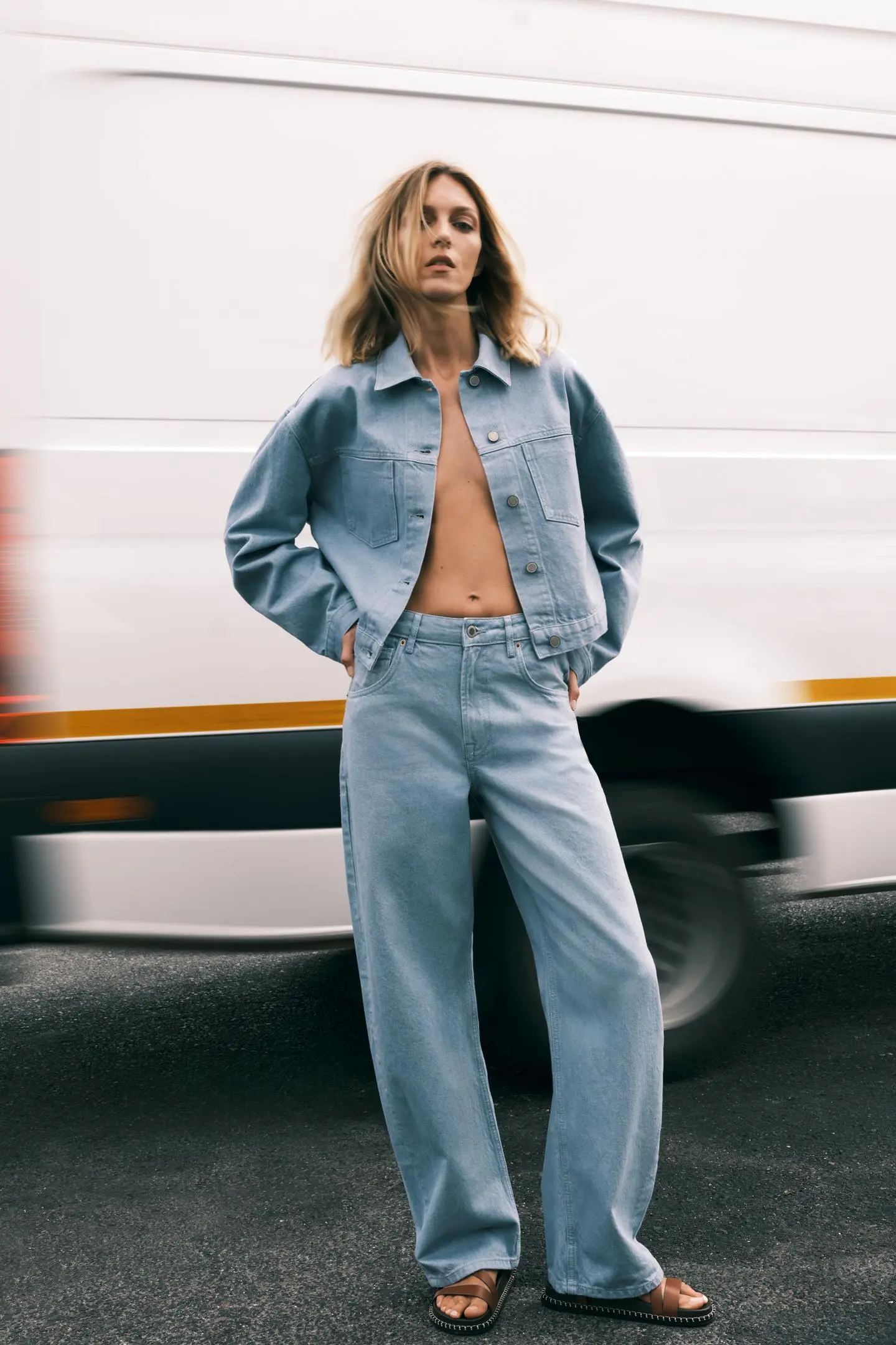 Jeans ZW Collection Tapered Tiro Medio